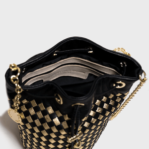 Woven leather bag Handmade in Italy